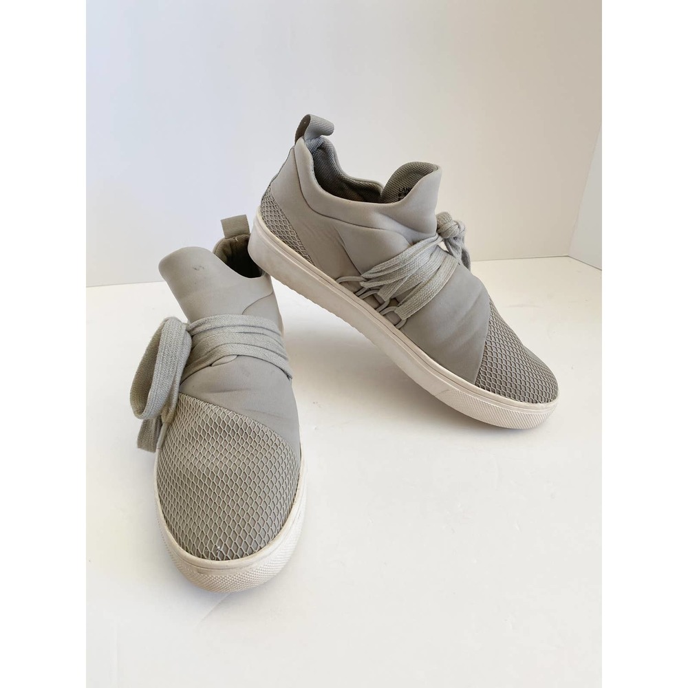 STEVE MADDEN Women's Grey Low Top Pull On Tie Vamp Lancer Sneaker sz 6.5